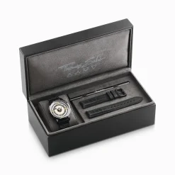 Fashion Herrenuhr Elements of Nature mit schwarzen Steinen Bicolor Herren Uhren|Uhren